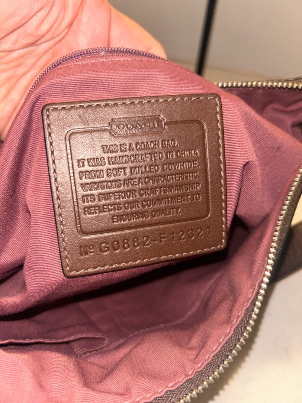 Classic Coach Brown SoHo Pebbled Leather Shoulder Bag - Picture 11 of 14